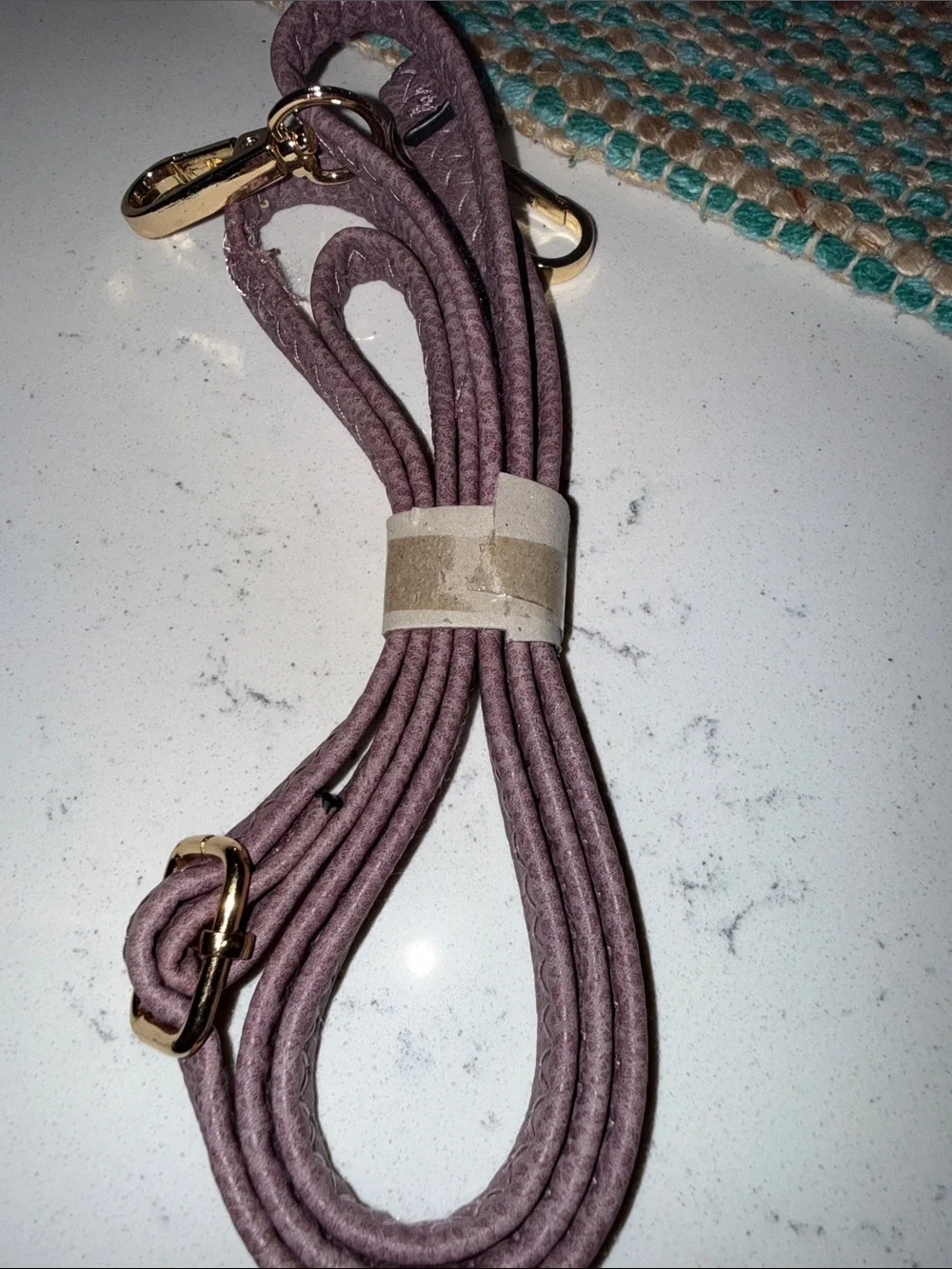 Lavender Vegan-Leather Zip Pouch